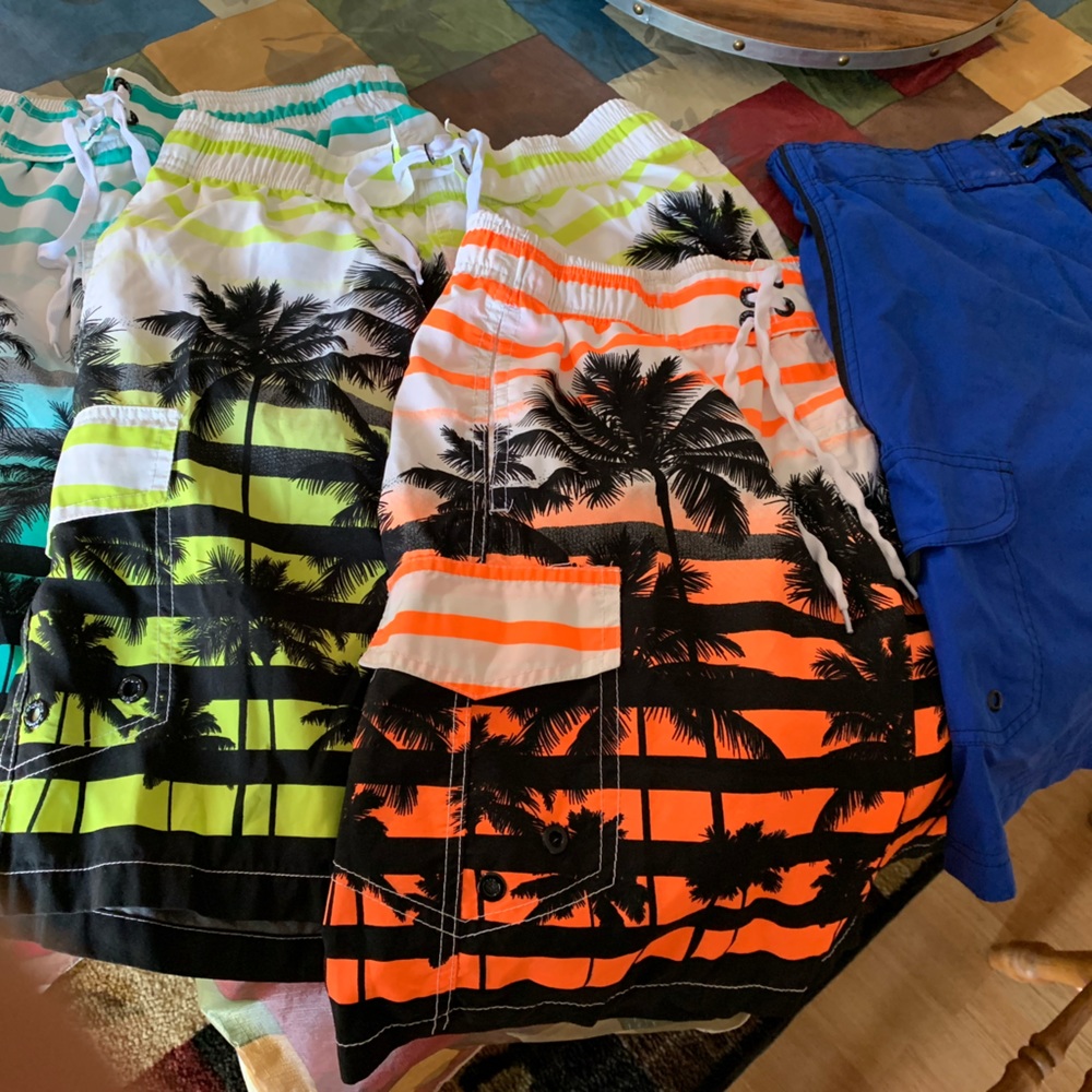 4 pairs of men’s size medium swim trunks